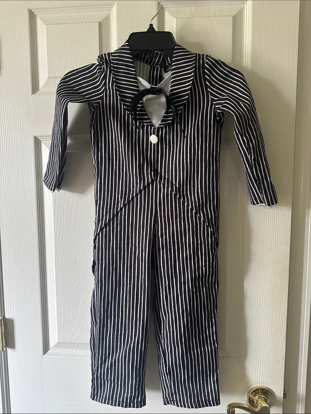 Disney Jack Skellington-Inspired Black & White Pinstripe Costume 5T